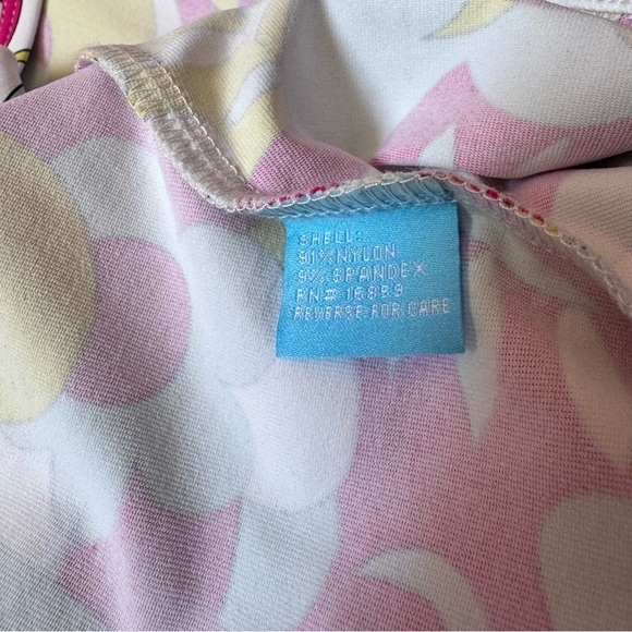 J. McLaughlin Catalina Cloth V-neck Top Retro Floral Swirl Pink Green Mint XS - Picture 5 of 6